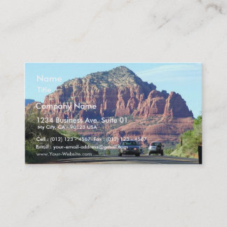 Carte De Visite Route de voiture de montagnes de Sedona