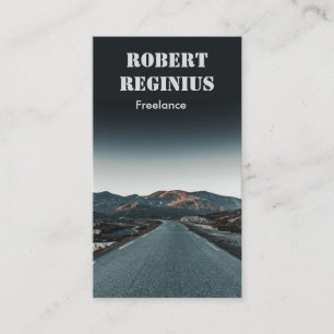 Carte De Visite route près de la montagne