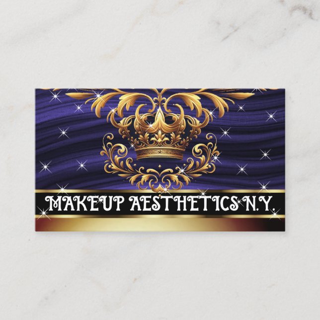 Carte De Visite Royal Deluxe Golden Crown Ornament Luxe Chic (Devant)