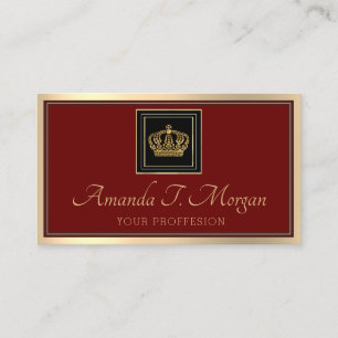 Carte De Visite Royal Event Mariage Gold Frame Couronne Bourgogne