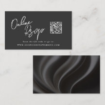 RSVP QR Code en ligne site satin noir