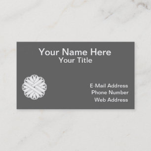 Carte De Visite Ruban de fleurs blanches par Kenneth Yoncich