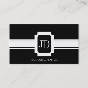 Carte De Visite Ruban résidentiel d'or d'immobiliers d'agent