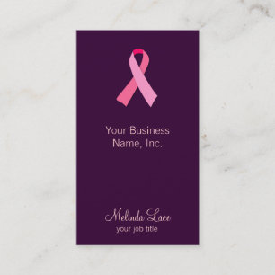 Carte De Visite Ruban rose