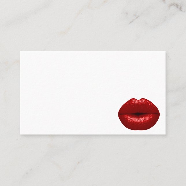 CARTE DE VISITE RUBY RED LIPSTICLE MAKEUP BEAUTY MODE SALON LÈVRES (Devant)