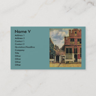 Carte De Visite Rue de Johannes Vermeer à Delft (vers 1660)