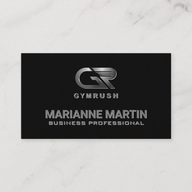 Carte De Visite Ruée De Gym | Black (Devant)