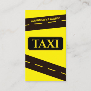 Carte De Visite rues de la ville de TAXI pour chauffeur de taxi ch