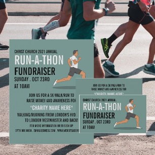 Carte De Visite Runner, Carity Run-Walk-a-Thon Event