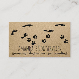 Carte De Visite Russe Dog Sitter Pet Services Grossissant Paw Path