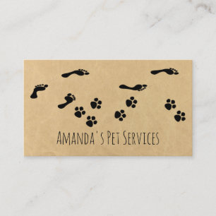 Carte De Visite Russe Dog Sitter Pet Services Grossissant Paw Path