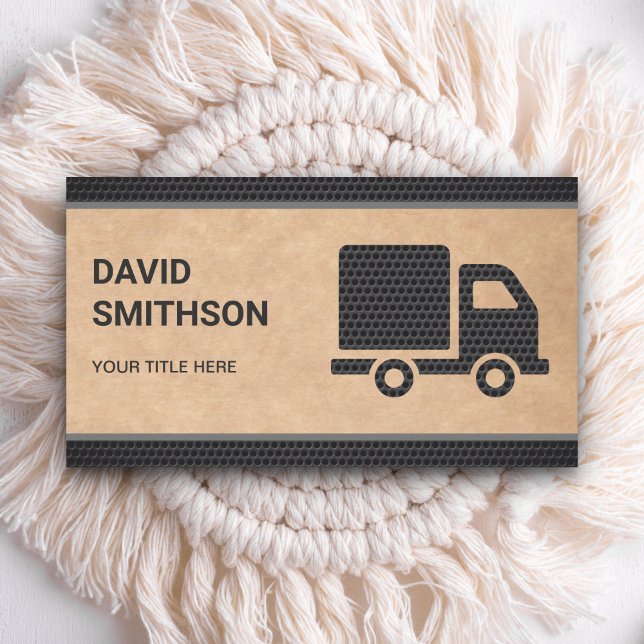 Carte De Visite Russe Kraft Logistique Transport Camion (Créateur téléchargé)