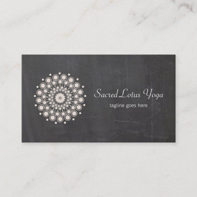 Carte De Visite Russe Lotus Mandala Yoga (Devant)