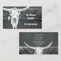 Russe Ouest Charcoal Grey White Bull Cow Skull
