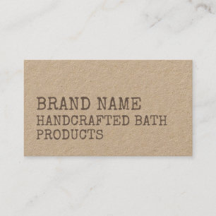 Carte De Visite Russe Vintage Simple artisanal Kraft