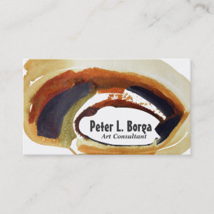 Carte De Visite Rust Watercolor Abstrait Brusstroke Art Manager