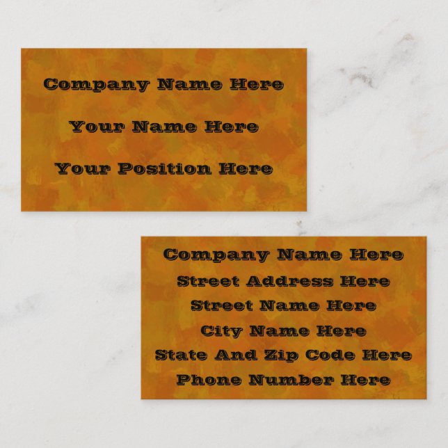 Carte De Visite Rustic Abstract Modern Contemporary Geometric Art (Devant / Derrière)