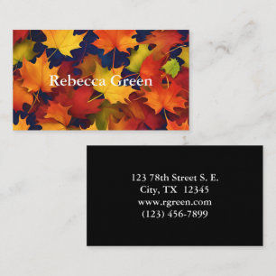 Carte de visite Rustic Fall Foliing
