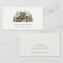 Carte De Visite Rustic Pine Forest Barnyard, événement Maison de v