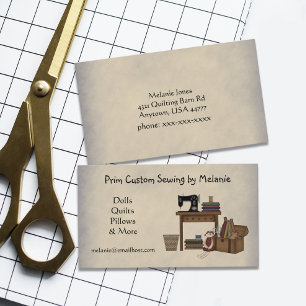 Carte de visite Rustic Sewing Arts