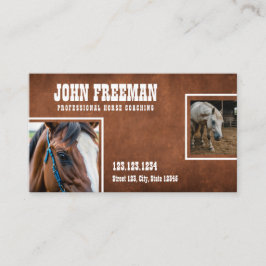 Carte De Visite Rustique Brown Perdu Texture Chevaux Photos