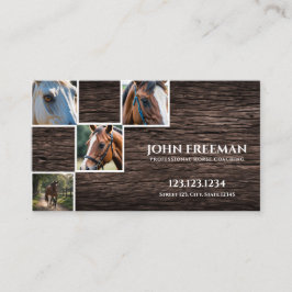 Carte De Visite Rustique Chevaux en bois foncé Brown Photos équest