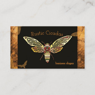 Carte De Visite Rustique Cicada Professionnel