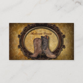 Carte De Visite rustique vintage western pays mode cowboy
