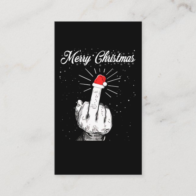 Carte De Visite Ruy Joyeux Noël Moyen Doigt Xmas Vilain (Devant)