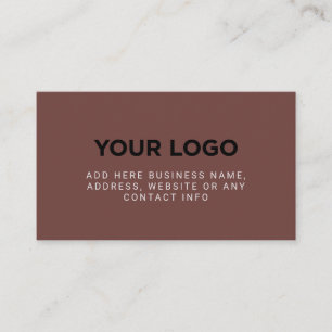 Carte De Visite Sable Brown   Logo simple de l'entreprise