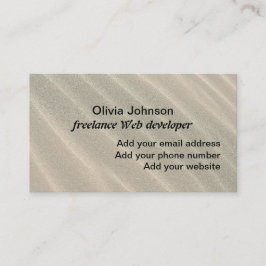 Carte De Visite Sable minimaliste nomades numériques freelancer be