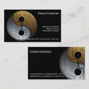 Carte De Visite Sacred Balance Symbole Yin Yang