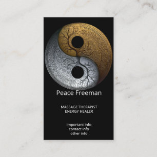 Carte De Visite Sacred Balance   Symbole Yin Yang