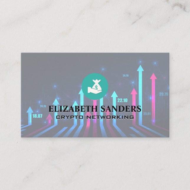 Carte De Visite Sacs | Fin Tech | Graphiques (Devant)