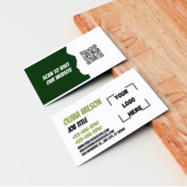 Carte De Visite Sage Green Modern Elegant QR Business Card