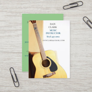 Carte De Visite Sage Music Enseignant/Musicien/ Guitare acoustique