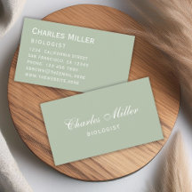 Sage Simple Moderne Vert Blanc Blanc Élégant Scrip