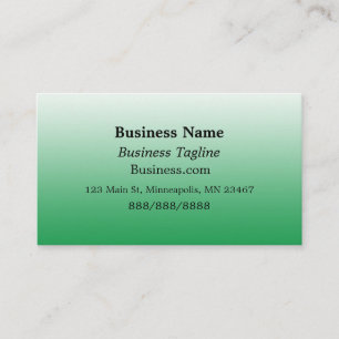 Carte De Visite Sage Vert et Noir Simple Business