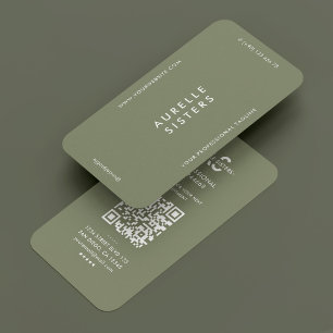 Carte De Visite Sage vert professionnel simple et minimal moderne