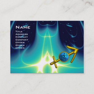 Carte De Visite SAGITTARIUS - Turquase Bleue