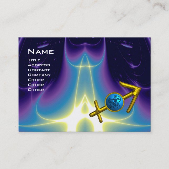 Carte De Visite SAGITTARIUS - violet bleu rose violet (Devant)