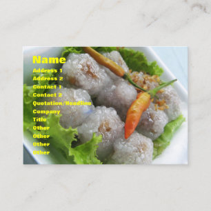 Carte De Visite Sago thaïlandais au chili ... Thaïlande Street Foo