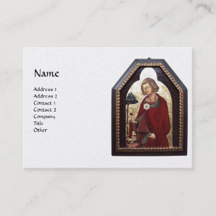 Carte De Visite SAINT GALGANO, or métallique noir blanc