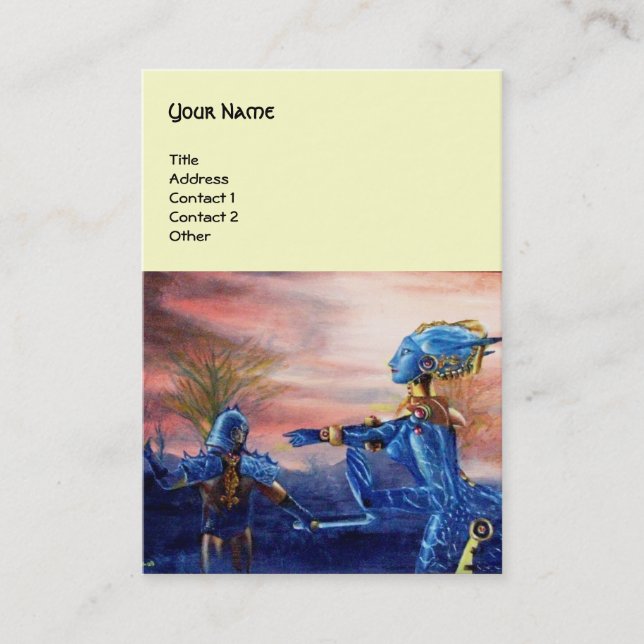 CARTE DE VISITE SAINT GEORGE ET ALIEN DRAGON (Devant)