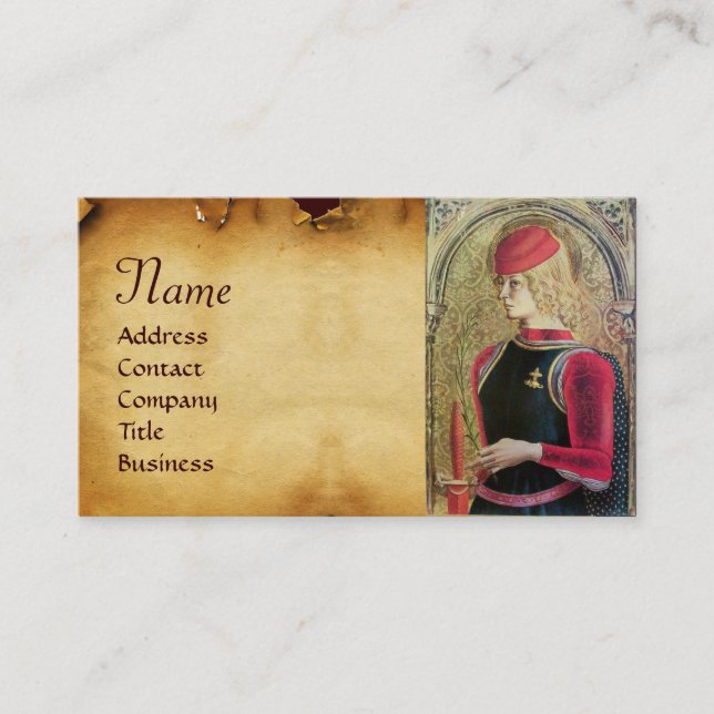 Carte De Visite SAINT GEORGE PORTRAIT Vieux Parchage Brown (Devant)