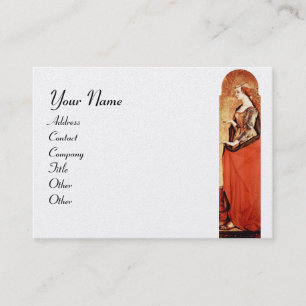 Carte De Visite SAINT MARY MAGDALENE Gold, Rouge, Livre blanc en p