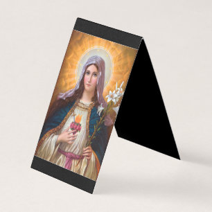 Carte De Visite Sainte Mère Marie Coeur immaculé, Sainte Marie, Ca