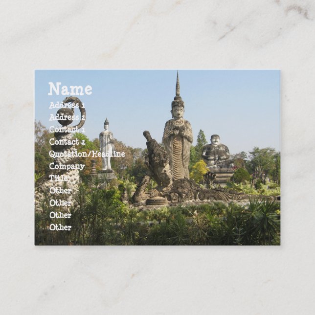 Carte De Visite Sala Keo Kou, Nong Khai, Thaïlande (Devant)