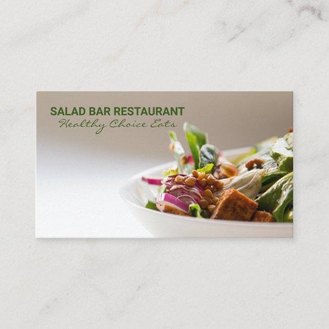 Carte De Visite Salade Bar | Culinaire (Devant)