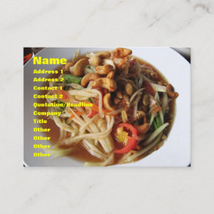 Carte De Visite Salade de Papaya épicée Ayutthaya [Som Tam] avec C